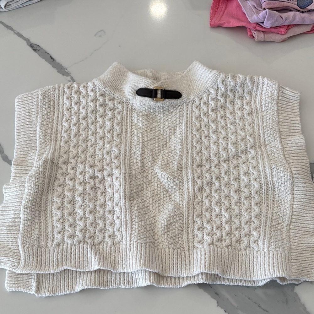 Janie & Jack White Knit Sweater Vest